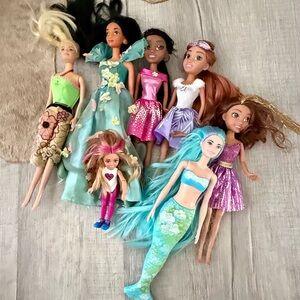 Green and Purple Fashion Doll Set with Accessories